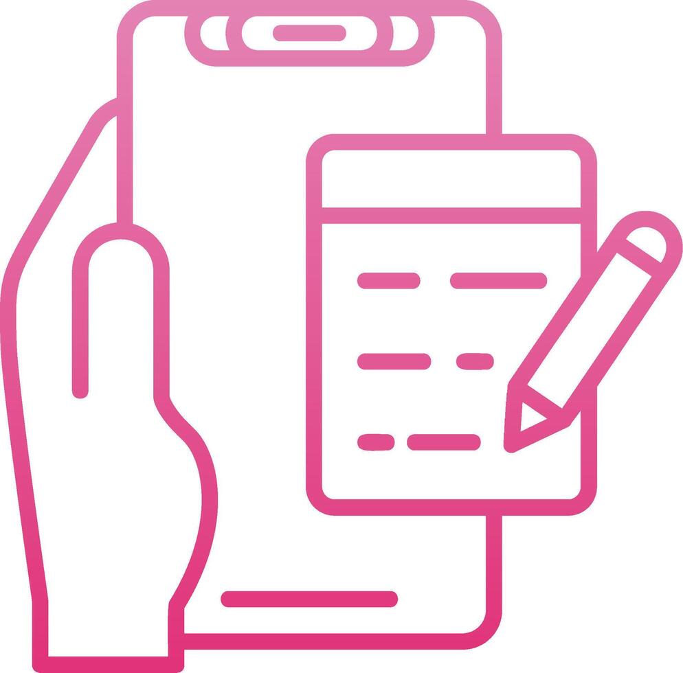 Edit Line Gradient Icon vector