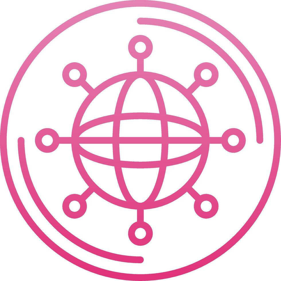 Internet Of Things Line Gradient Icon vector