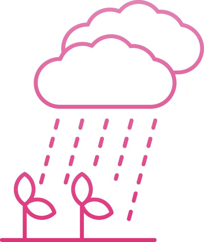 Rain Water Line Gradient Icon vector