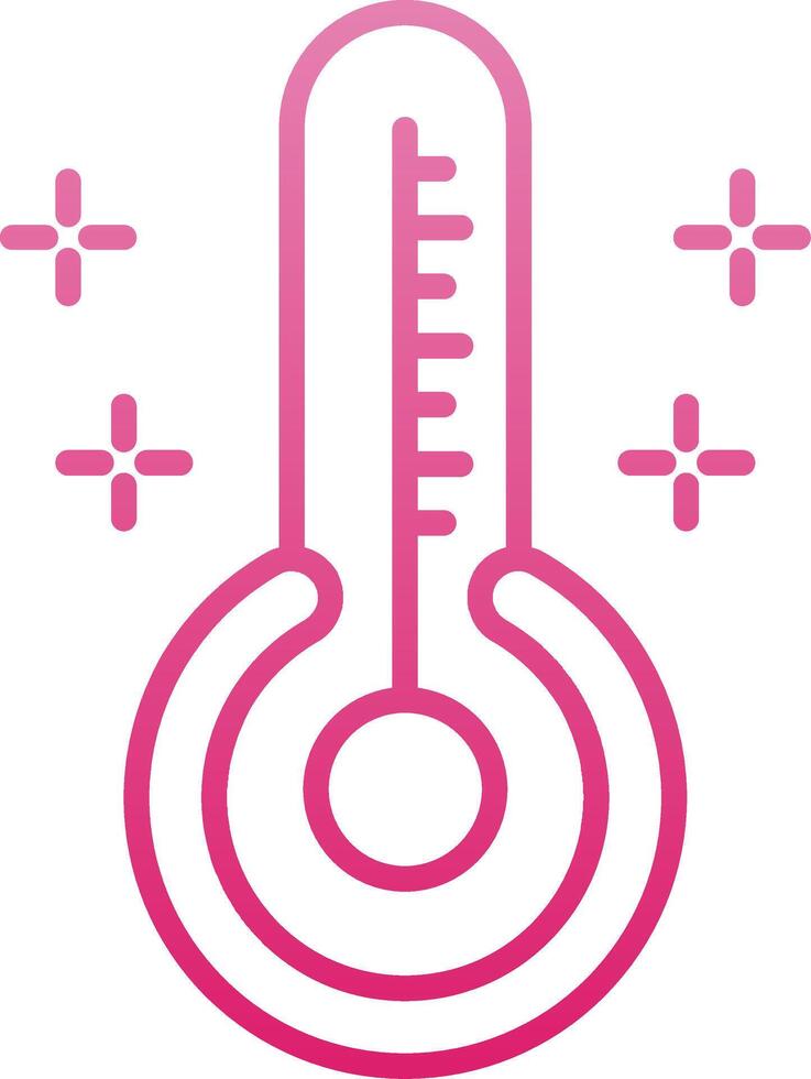 Thermometer Line Gradient Icon vector