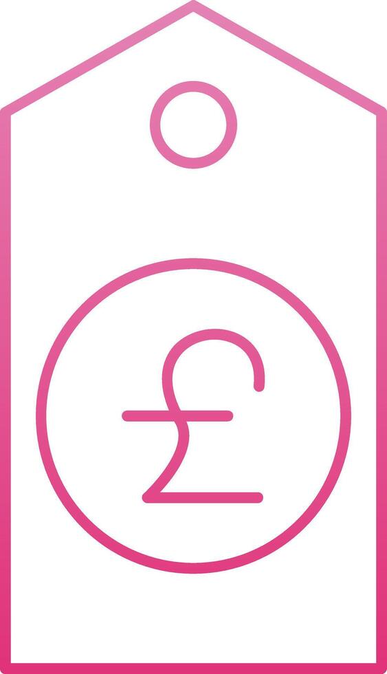 Tag Line Gradient Icon vector