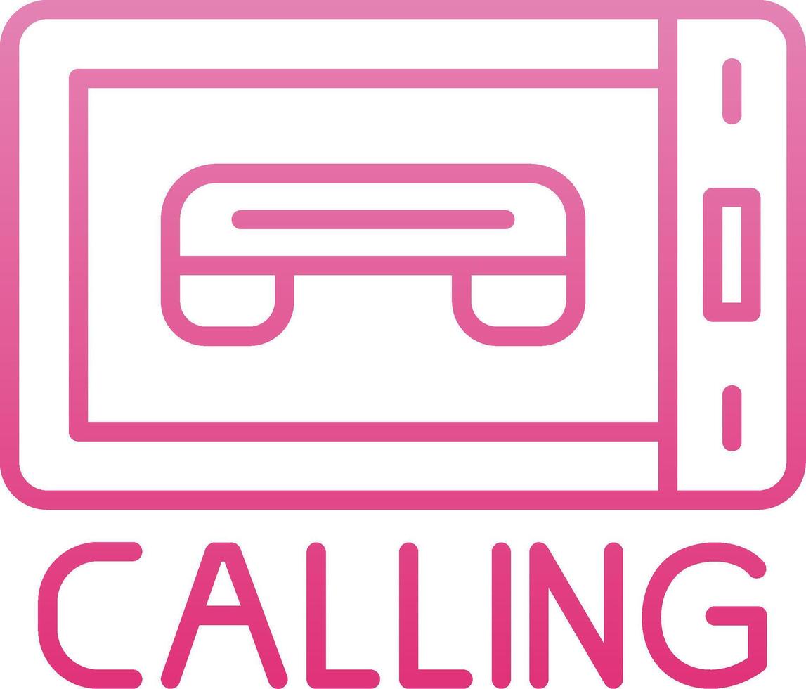 Calling Line Gradient Icon vector