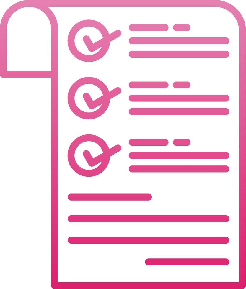 Checklist Line Gradient Icon vector