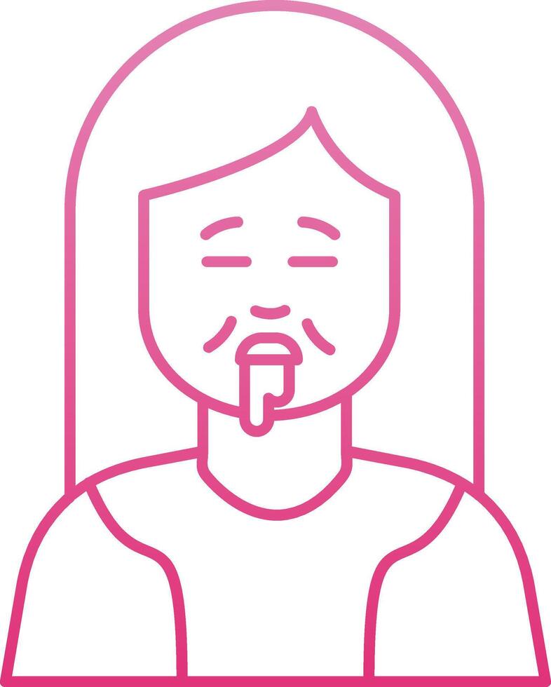 Drolling Line Gradient Icon vector
