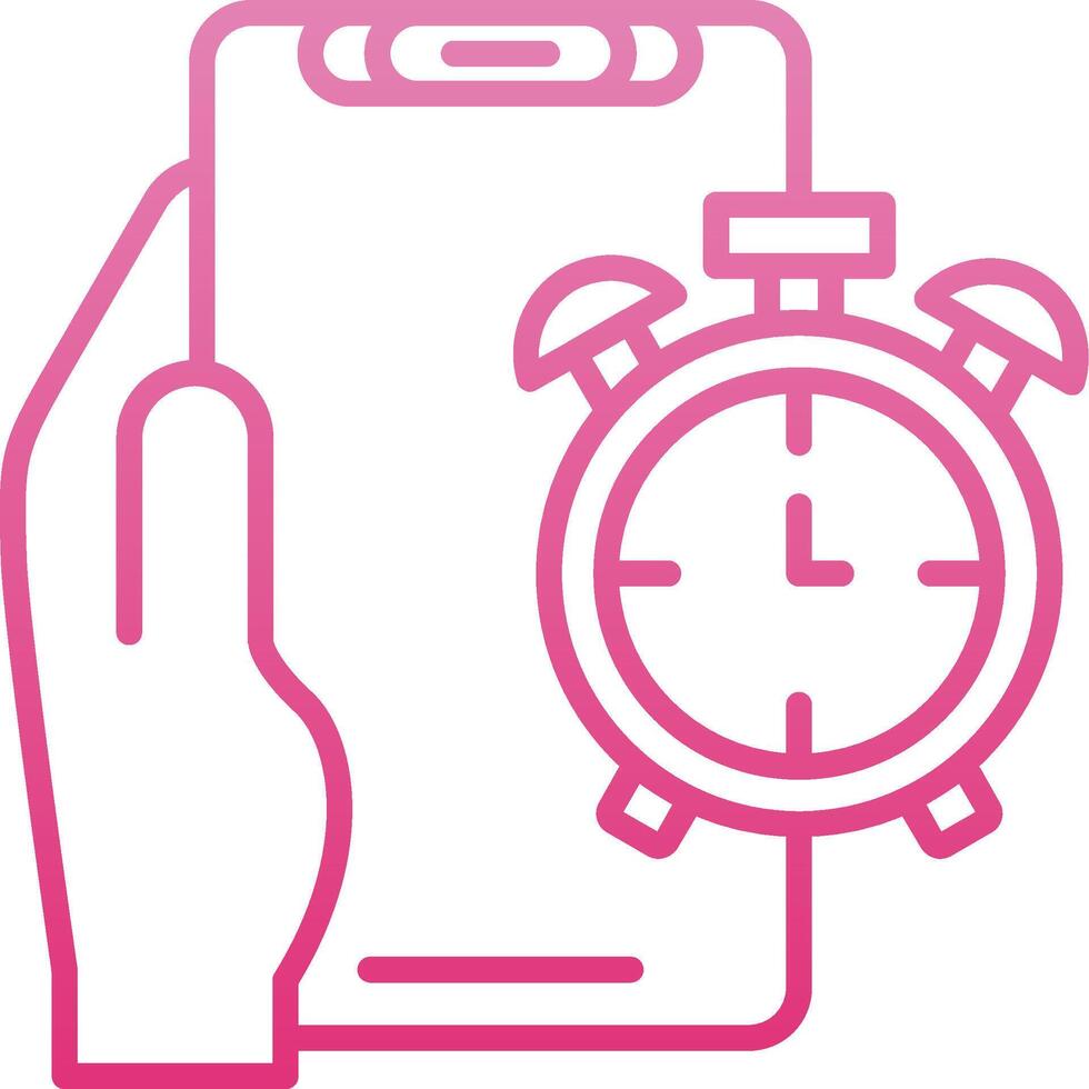 Alarm Line Gradient Icon vector