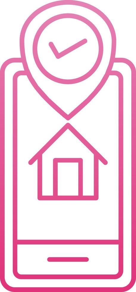 Gps Tracker Line Gradient Icon vector