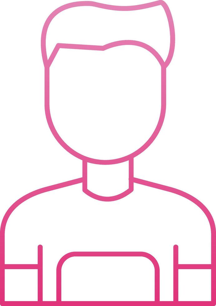 User Line Gradient Icon vector