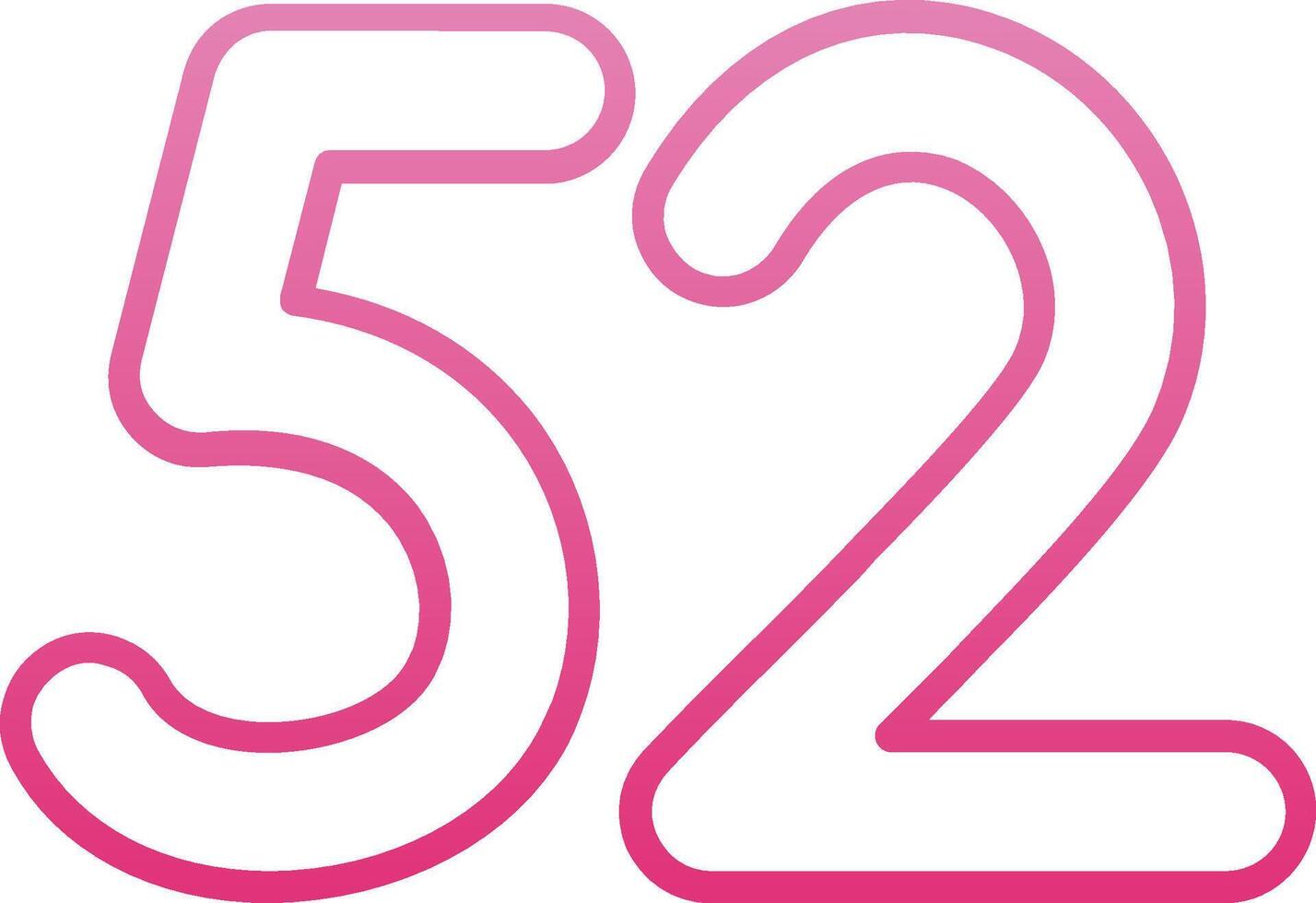 Fifty two Line Gradient Icon vector