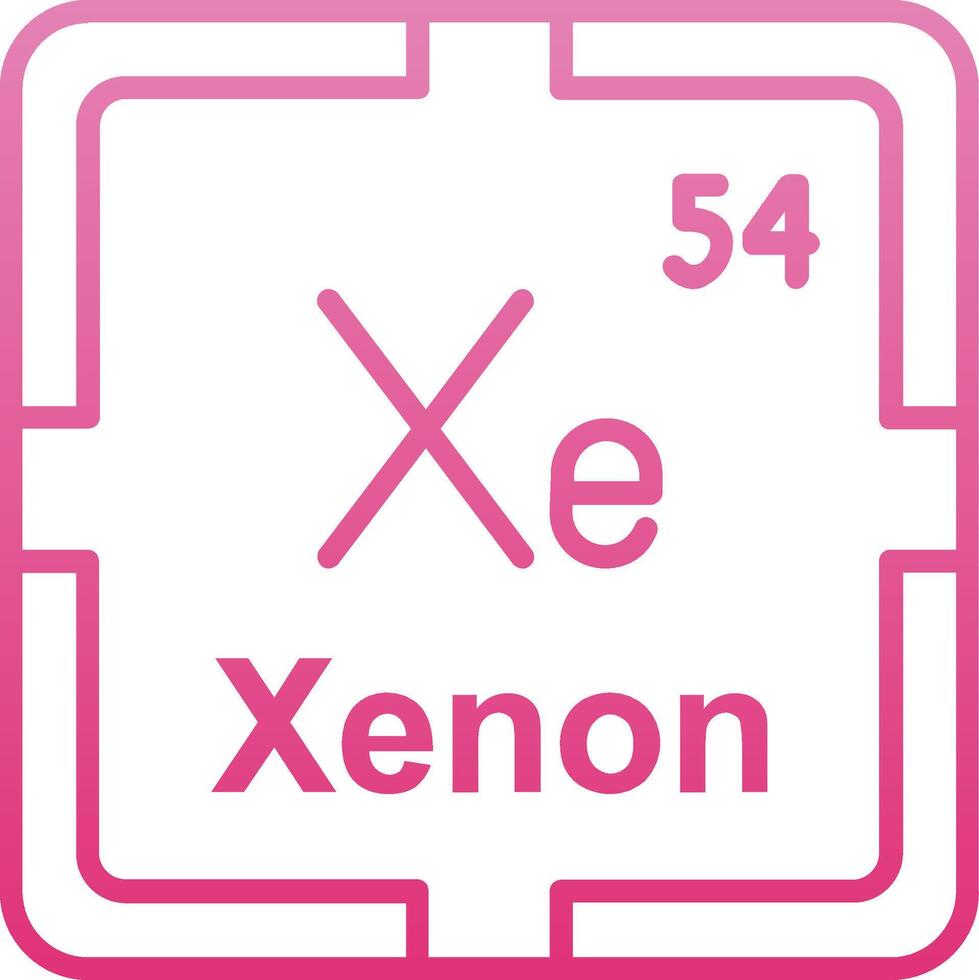 Xenon Line Gradient Icon vector