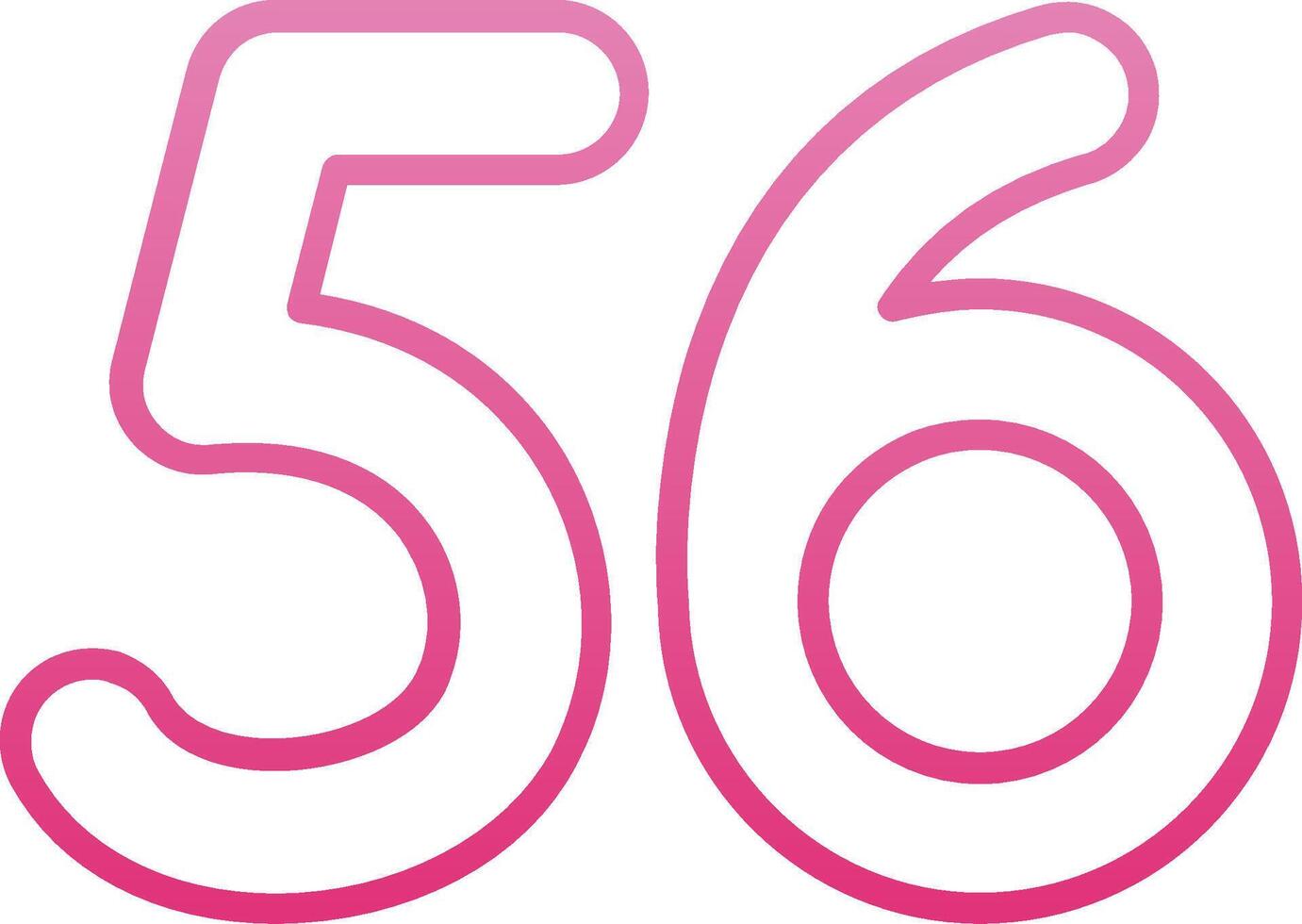 Fifty six Line Gradient Icon vector