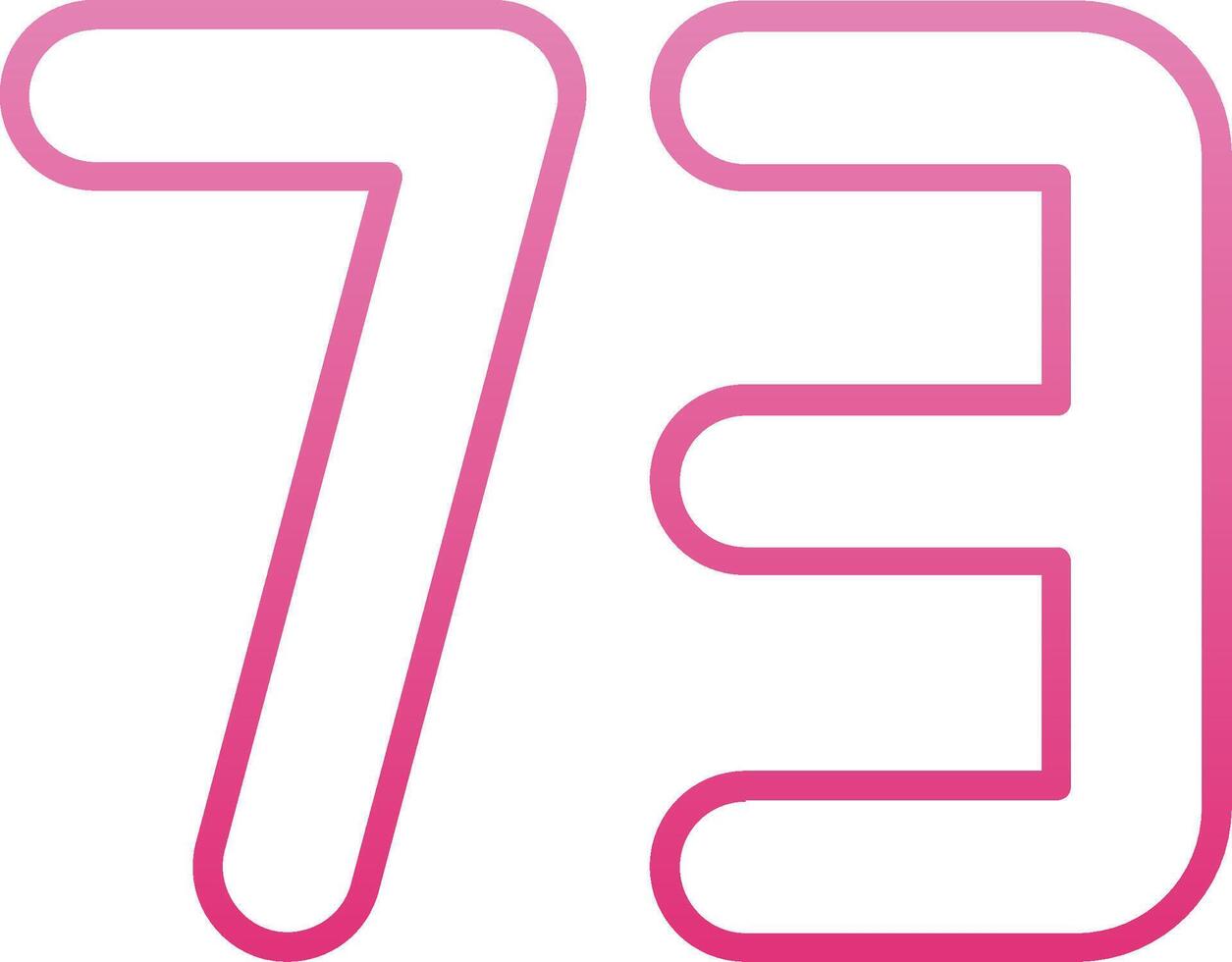 Seventy three Line Gradient Icon vector