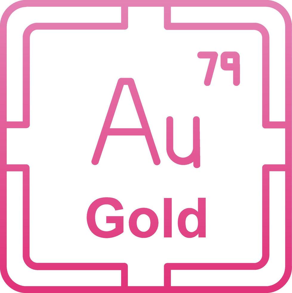 Gold Line Gradient Icon vector
