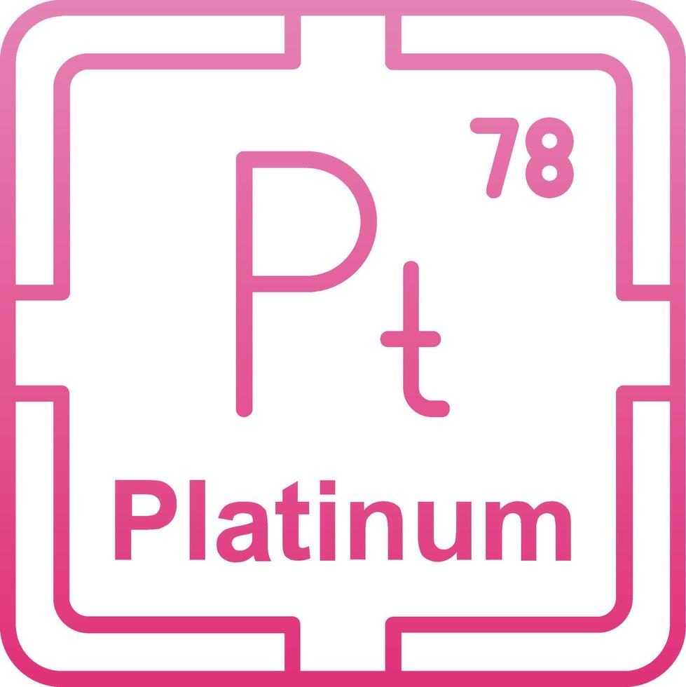 Platinum Line Gradient Icon vector