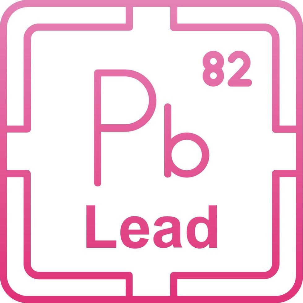 Lead Line Gradient Icon vector