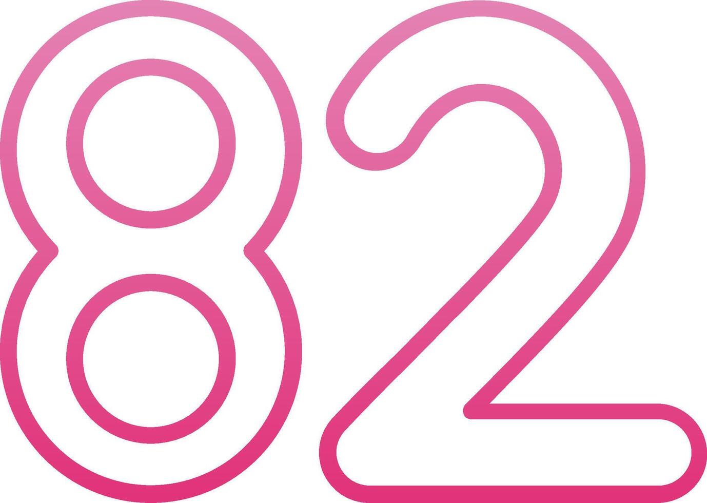 Eighty two Line Gradient Icon vector