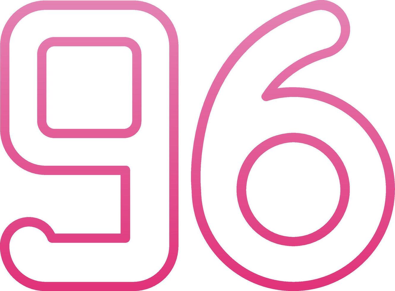 Ninety six Line Gradient Icon vector