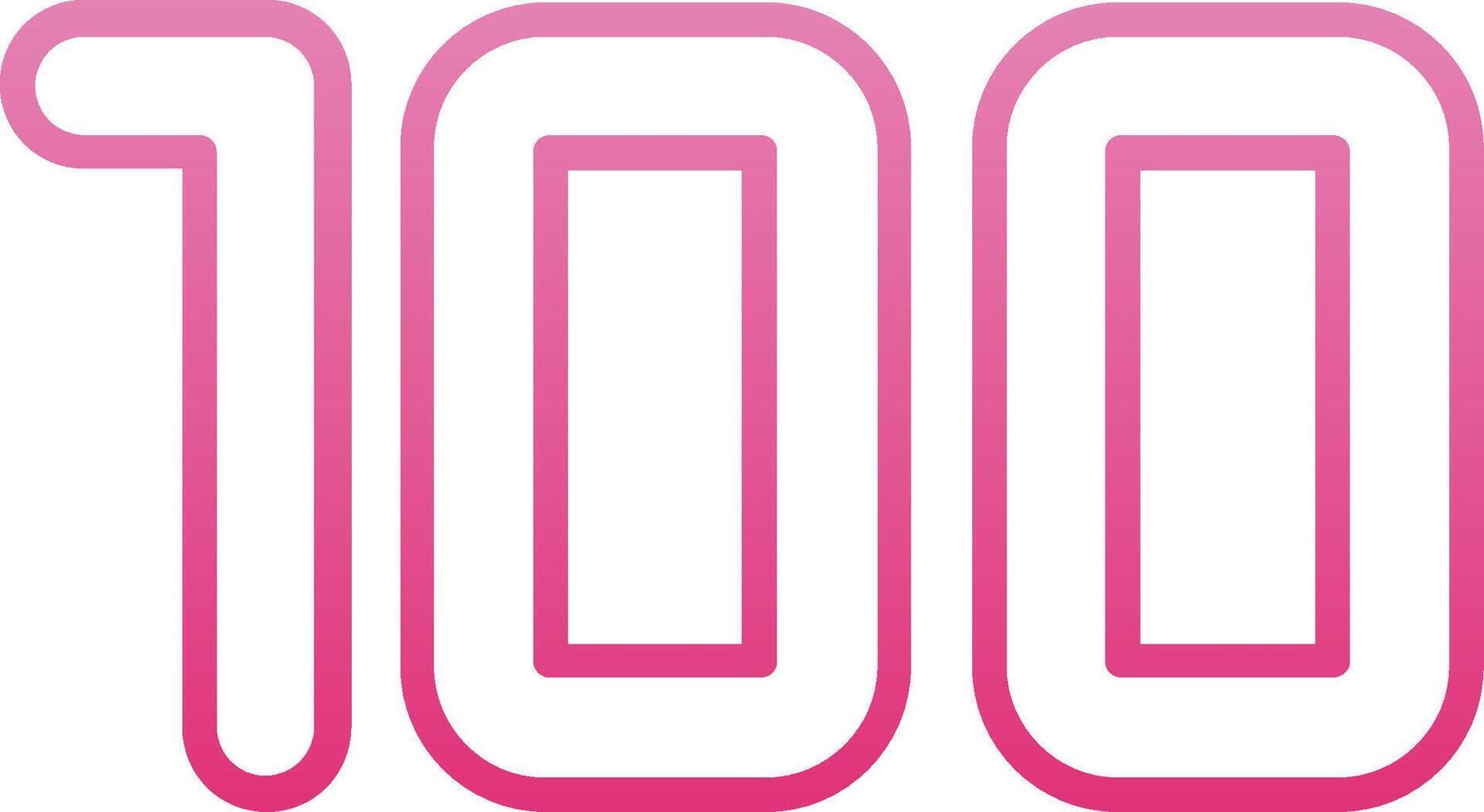 One hundred Line Gradient Icon vector