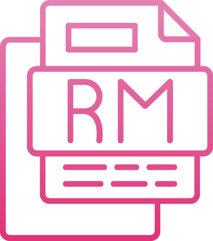RM File Line Gradient Icon vector