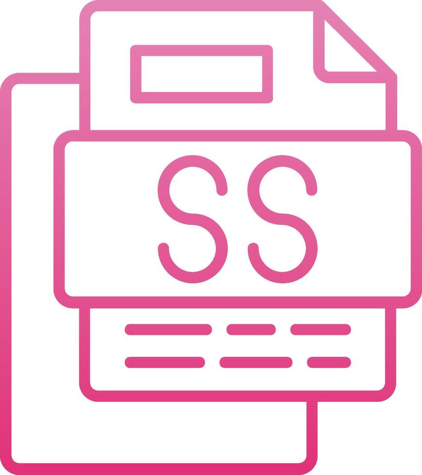 SS File Line Gradient Icon vector