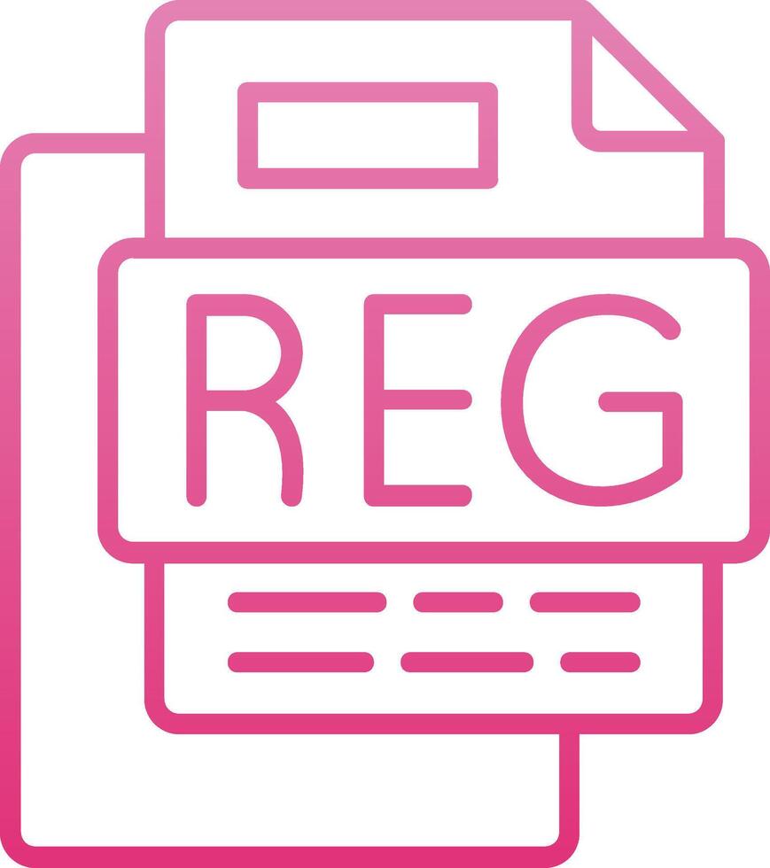 REG Fiile Line Gradient Icon vector