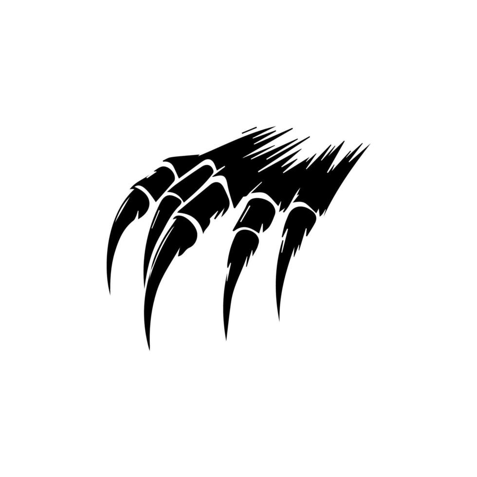 Claws scratches icon isolated on white background, vector