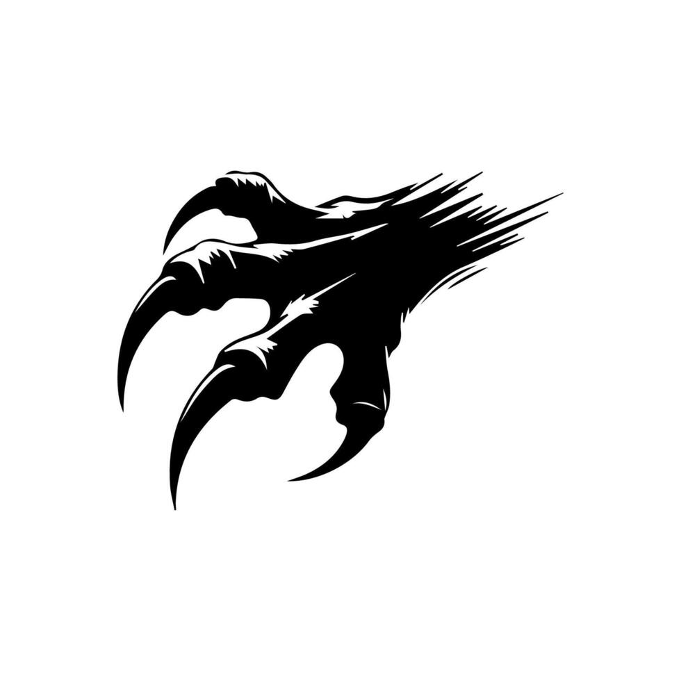 Claws scratches icon isolated on white background, vector