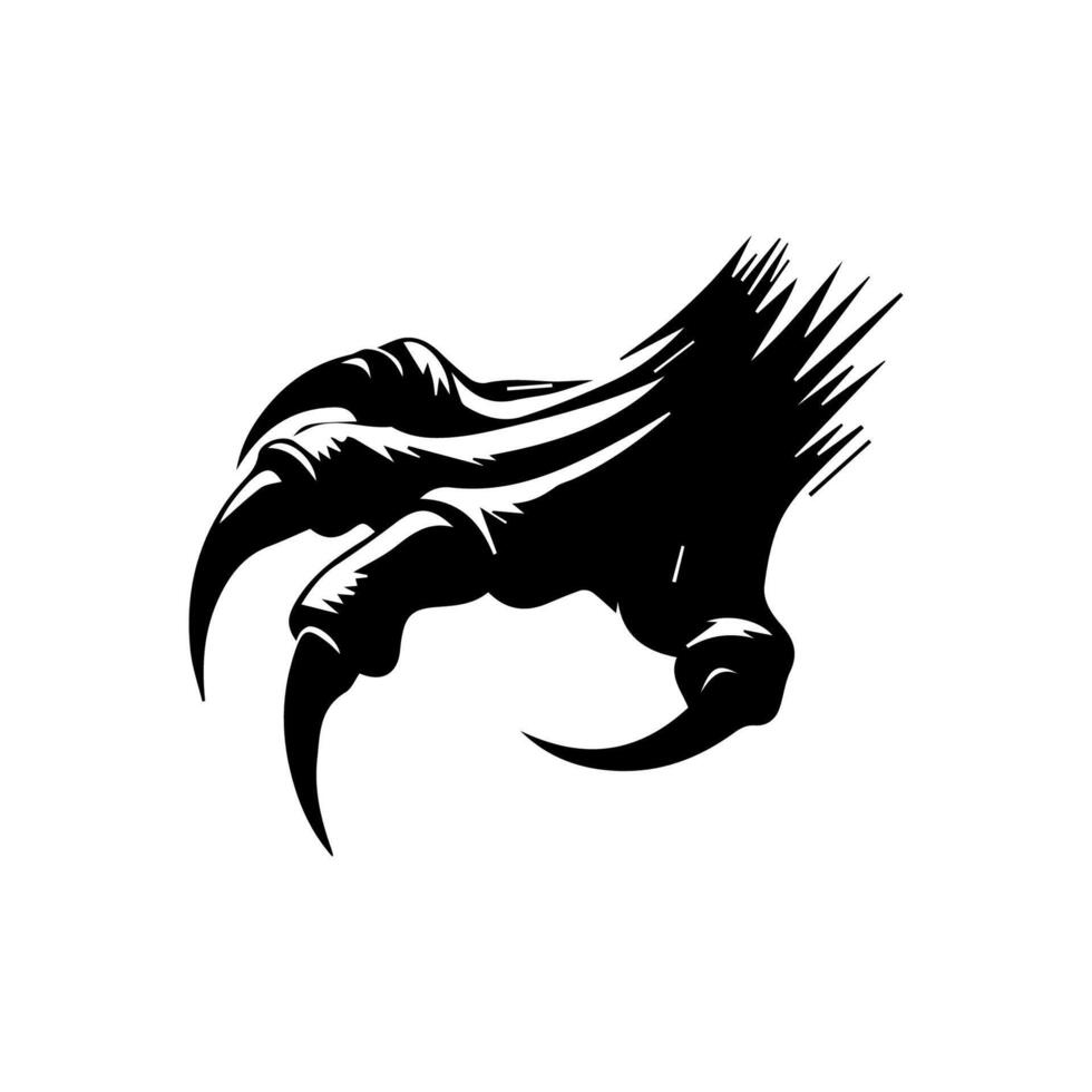 Claws scratches icon isolated on white background, vector