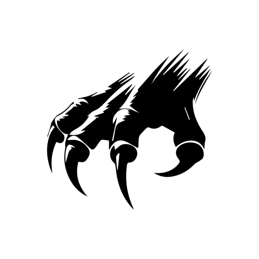 Claws scratches icon isolated on white background, vector