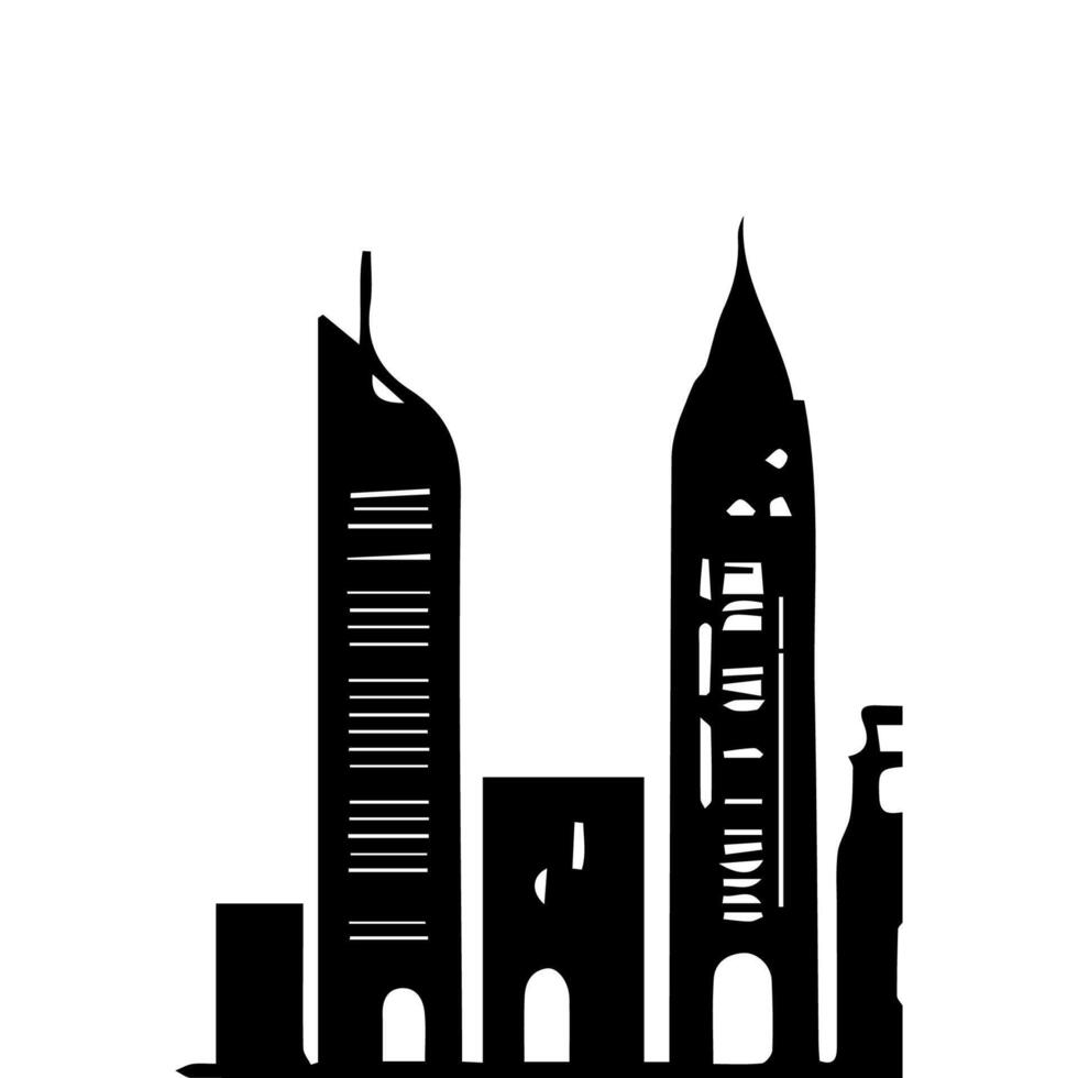 Office buildings. icon sky scraper vector
