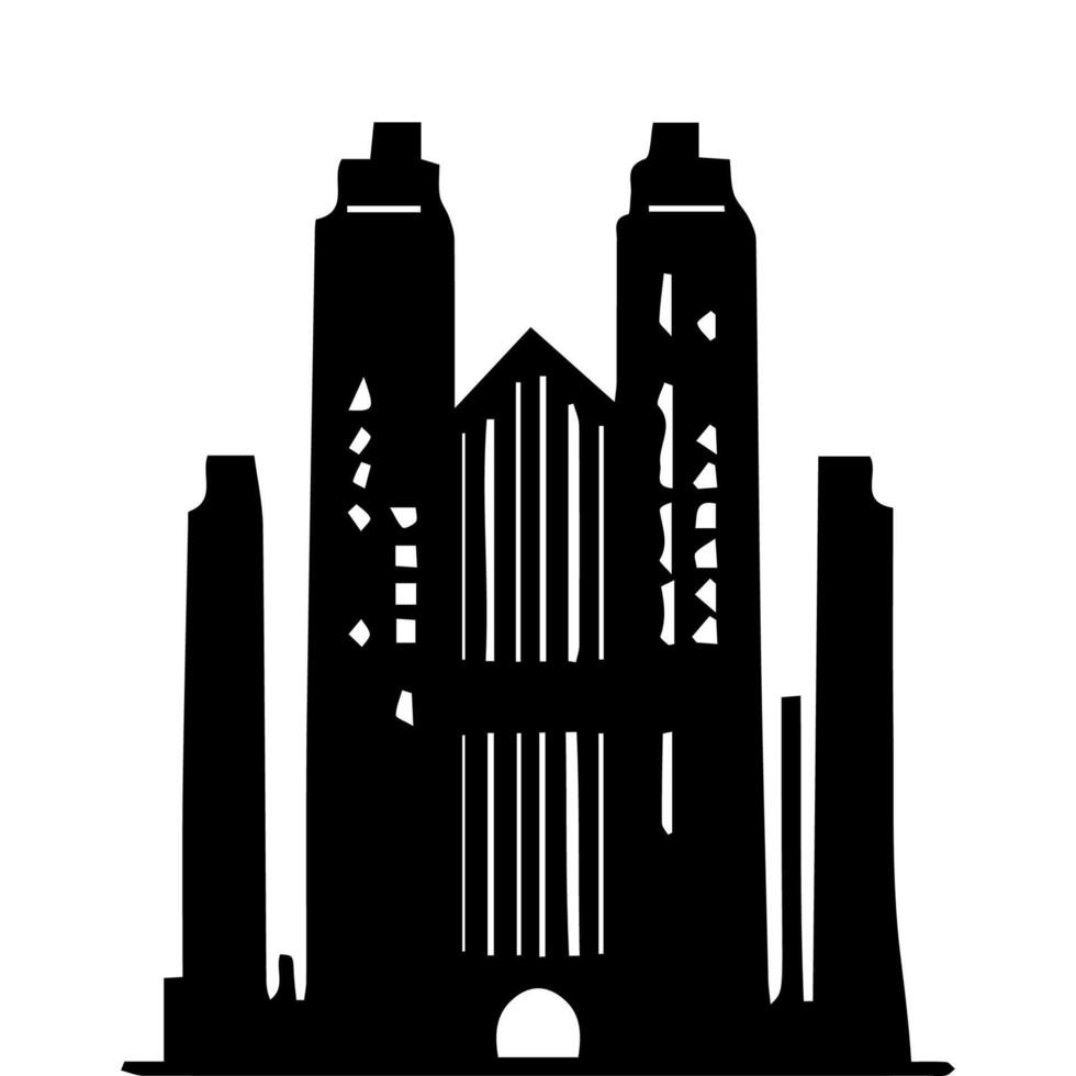 Office buildings. icon sky scraper vector