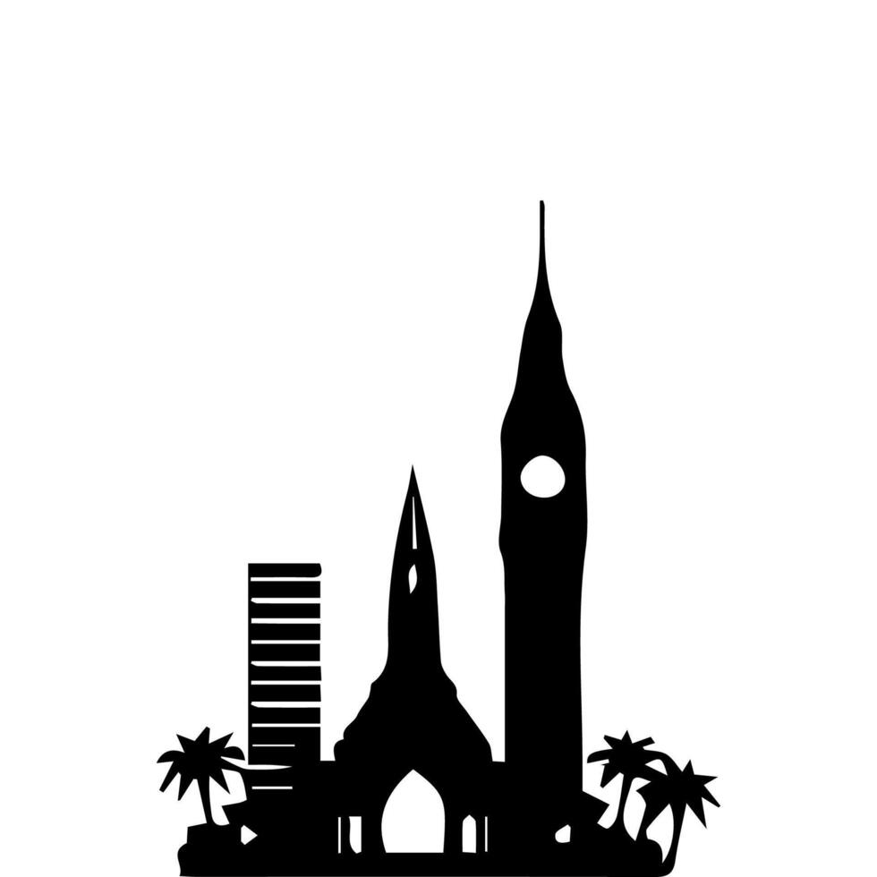 Office buildings. icon sky scraper vector