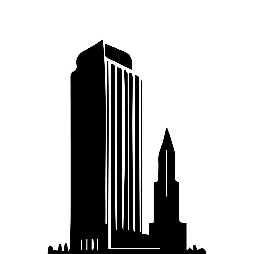 Office buildings. icon sky scraper vector