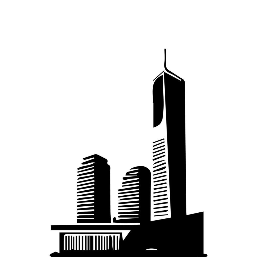 Office buildings. icon sky scraper vector