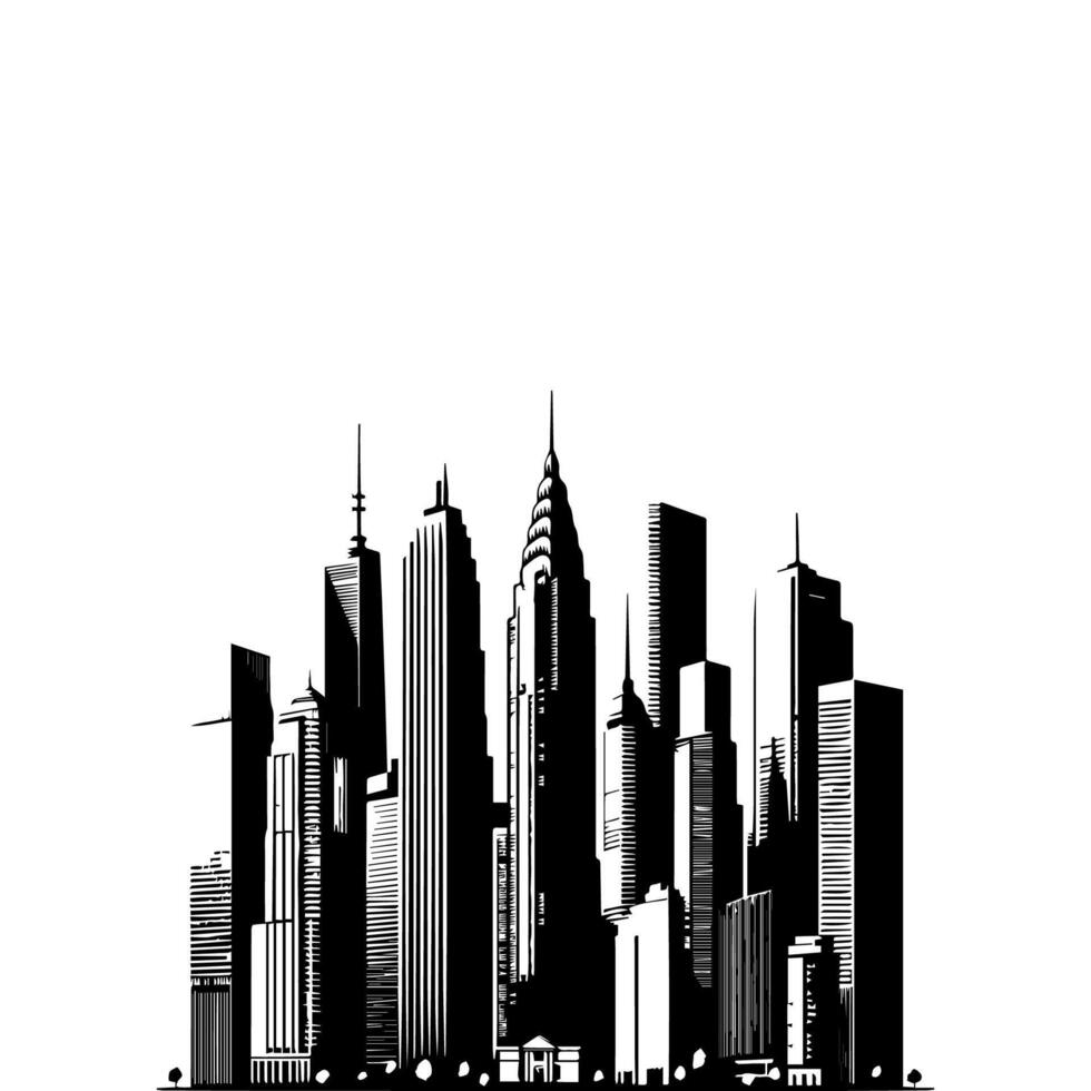 Office buildings. icon sky scraper vector