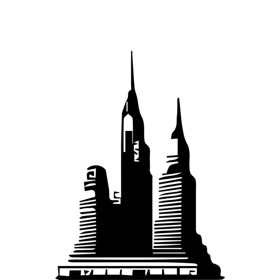 Office buildings. icon sky scraper vector