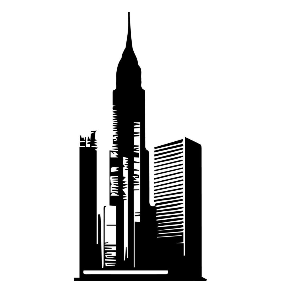 Office buildings. icon sky scraper vector