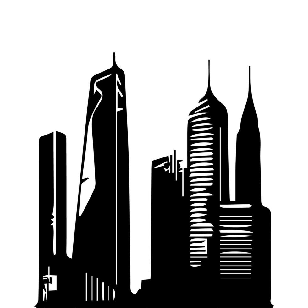 Office buildings. icon sky scraper vector