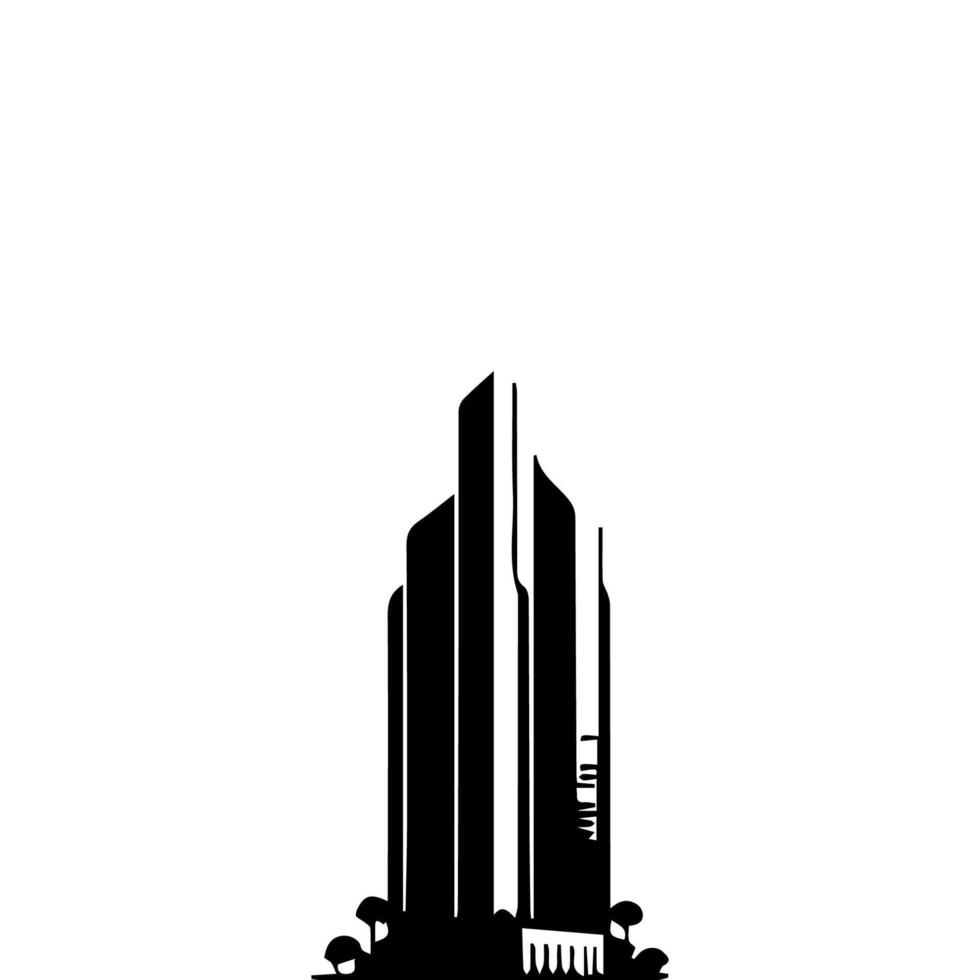 Office buildings. icon sky scraper vector