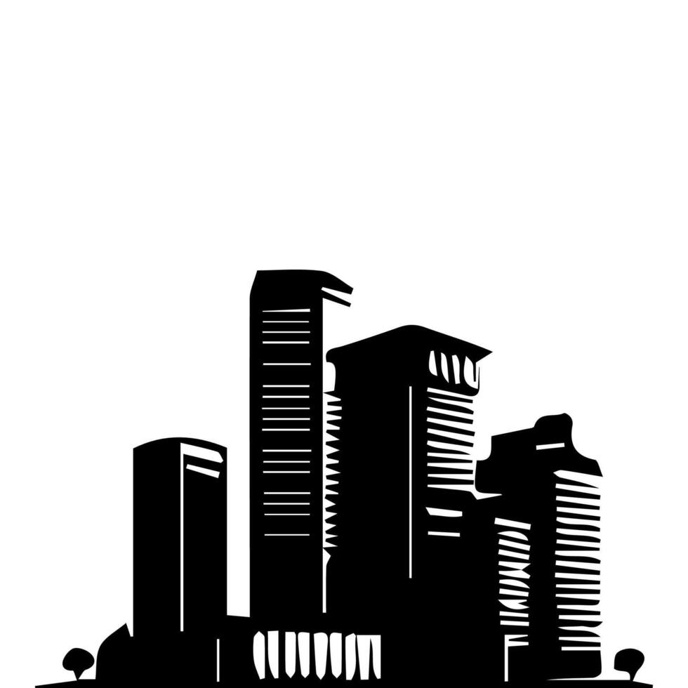 Office buildings. icon sky scraper vector