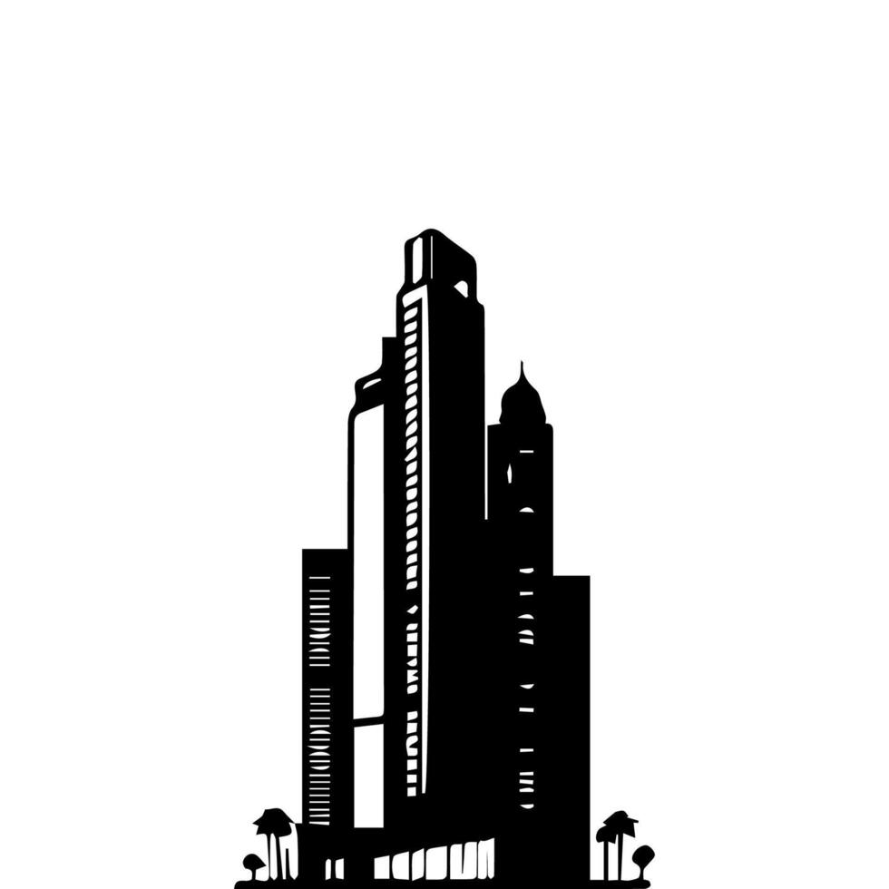 Office buildings. icon sky scraper vector
