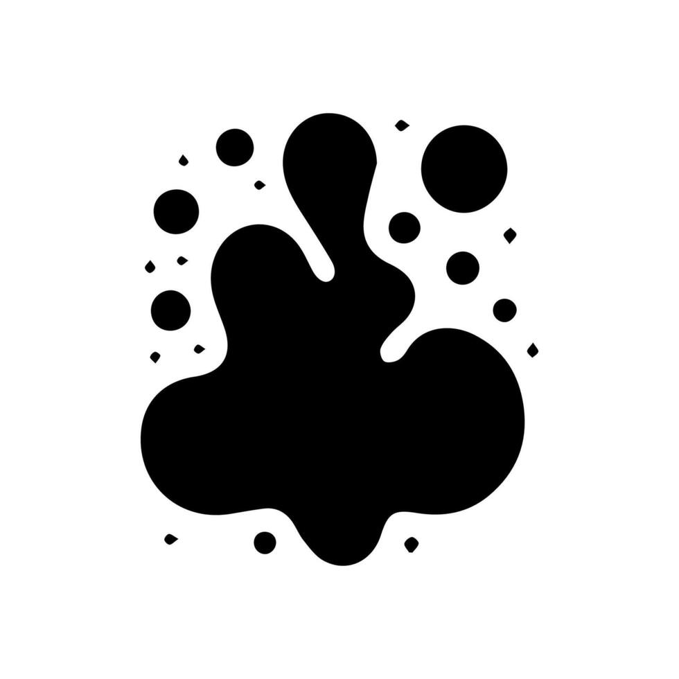 Liquid shapes, frames with uneven wavy edge set, collection. Water, fluid, paint, milk puddle, stain, rounded blot with splashes, drops, blobs, droplets. Design elements, backgrounds for text vector