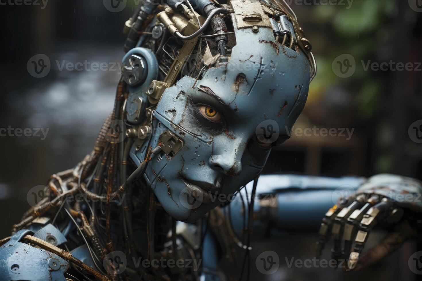 world where robots have gained consciousness. AI-generated photo