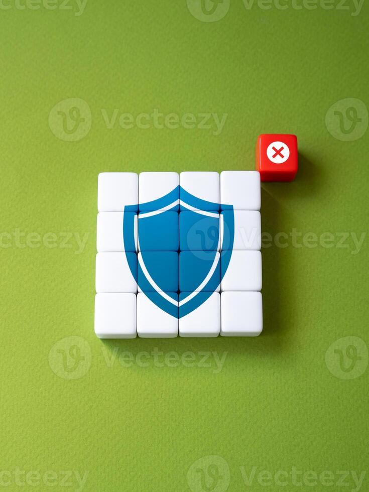 Disable protection. Compromised of security systems and the threat of information leakage or system infection. Cyber security of personal information. . Vulnerability to threats. photo