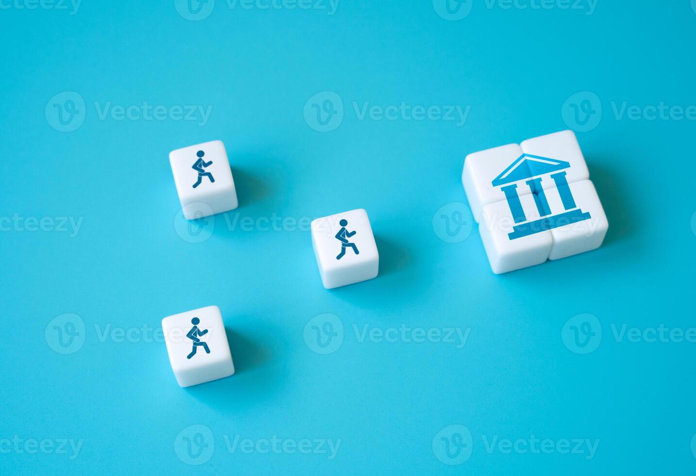 Political election race. Election candidates. Resolving disputes and conflicts. Find consensus. photo