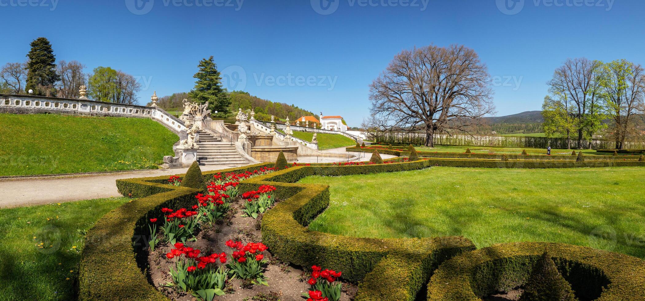 Castle Garden in Cesky Krumlov, Czech republic photo
