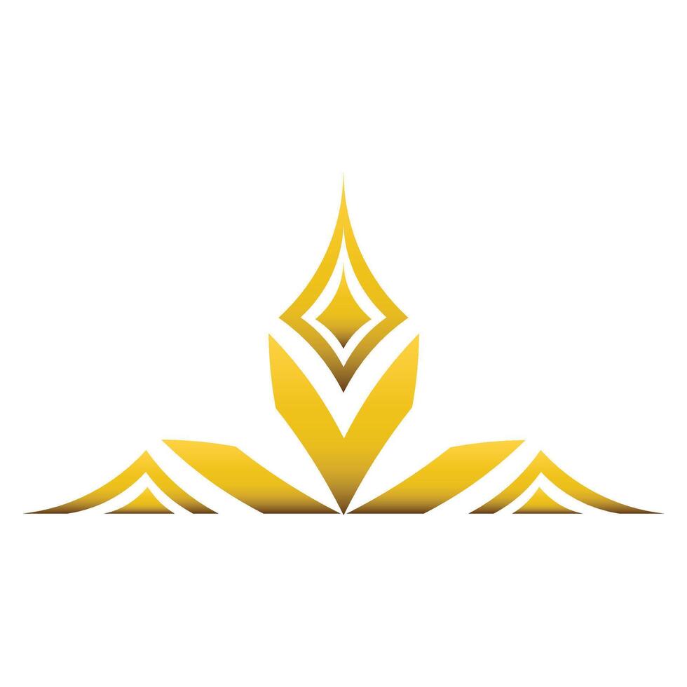 luxury golden geometry element vector