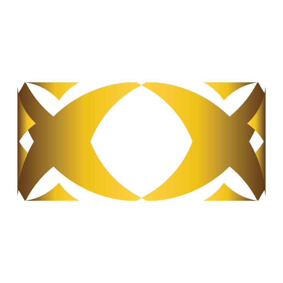 luxury golden geometry element vector