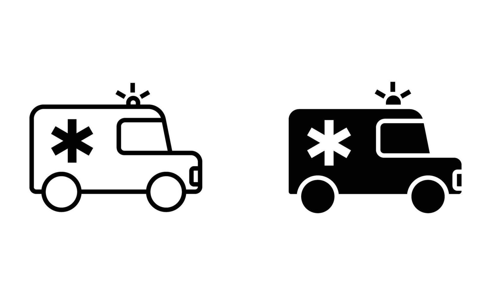 Ambulance van medical and emergency ambulance icon vector