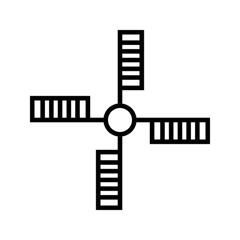 traditional windmill propeller icon vector