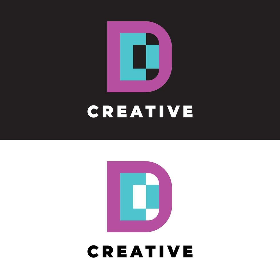 D logo Modern and Creative Design Concepts for Your Brand Identity vector